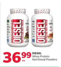 Rexall DIESEL Whey Protein Nutritional Powders offer