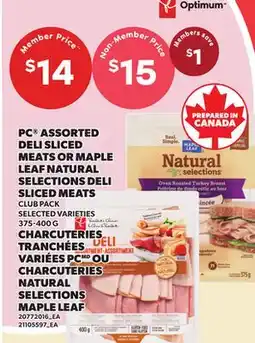 Independent City Market PC ASSORTED DELI SLICED MEATS OR MAPLE LEAF NATURAL SELECTIONS DELI SLICED MEATS offer