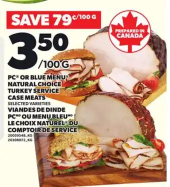 Independent City Market PC OR BLUE MENU NATURAL CHOICE TURKEY SERVICE CASE MEATS offer
