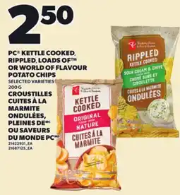 Independent City Market PC KETTLE COOKED, RIPPLED, LOADS OF OR WORLD OF FLAVOUR POTATO CHIPS offer