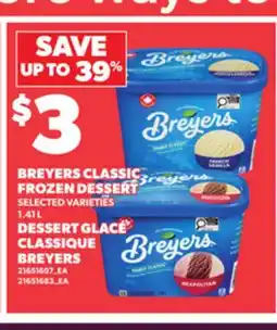 Independent City Market BREYERS CLASSIC FROZEN DESSERT offer