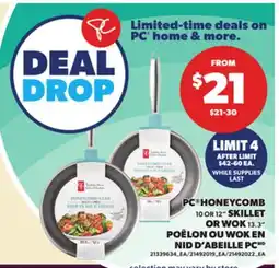 Independent City Market PC HONEYCOMB 10 OR 12 SKILLET OR WOK 12.3 POÊLON OU WOK EN NID D' ABEILLE PC offer