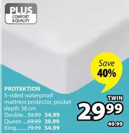 JYSK PROTEKTION 5-sided waterproof mattress Protector offer