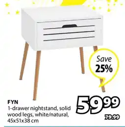 JYSK FYN 1-drawer nightstand offer