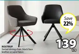 JYSK ROSTRUP Swivel dining chair offer