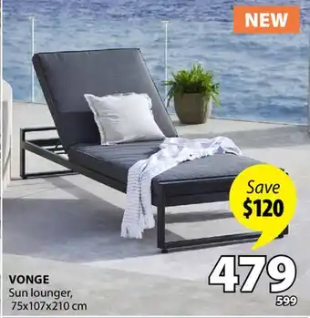 JYSK VONGE Sun lounger offer