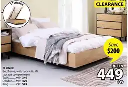 JYSK ELLINGE Bed frame, with hydraulic lift storage compartment offer