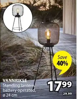 JYSK VANNRIKSE Standing lantern offer