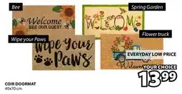 JYSK COIR DOORMAT Bee, Spring Garden, Wipe your Paws, Flower truck offer
