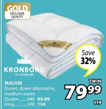 JYSK MALVIK Duvet, down alternative, medium warm offer