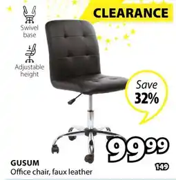JYSK GUSUM Office chair, faux leather offer