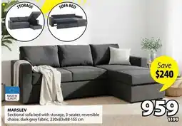 JYSK MARSLEV Sectional sofa bed with Storage offer