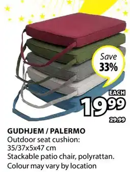 JYSK GUDHJEM / PALERMO Outdoor seat cushion offer