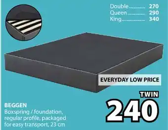 JYSK BEGGEN Boxspring / Foundation offer