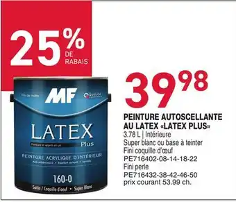 Matério PEINTURE AUTOSCELLANTE AU LATEX LATEX PLUS offer