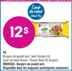 Pharmaprix PC Jerk Chicken (6) Donair Beef (4) Burgers offer