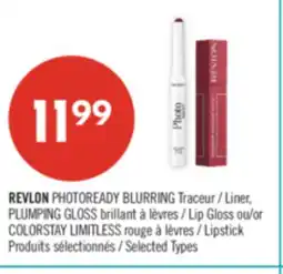 Pharmaprix REVLON PHOTOREADY BLURRING Liner, PLUMPING GLOSS Lip Gloss or COLORSTAY LIMITLESS Lipstick offer