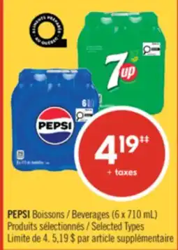 Pharmaprix PEPSI Beverages offer