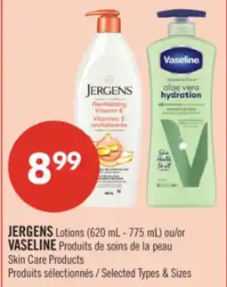 Pharmaprix JERGENS Lotion, VASELINE Skin care products offer