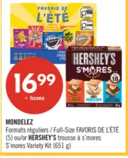 Pharmaprix MONDELEZ Full-Size FAVORIS DE L'ÉTÉ (5) or HERSHEY'S S'mores Variety Kit (651 g) offer