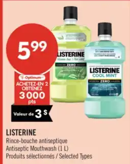 Pharmaprix LISTERINE Rince-bouche antiseptique Antiseptic Mouthwash offer