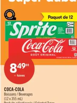 Pharmaprix COCA-COLA Beverages (12 x 355 mL) offer