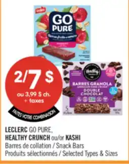 Pharmaprix LECLERC GO PURE, HEALTHY CRUNCH or KASHI Snack Bars offer
