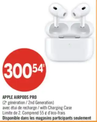 Pharmaprix APPLE AIRPODS PRO (2nd Generation) with Charging Case offer