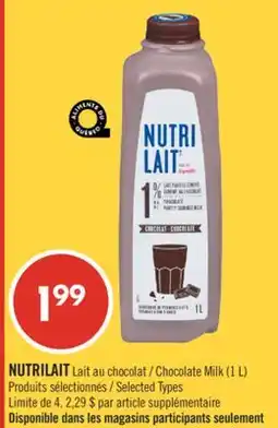 Pharmaprix NUTRILAIT Chocolate Milk offer