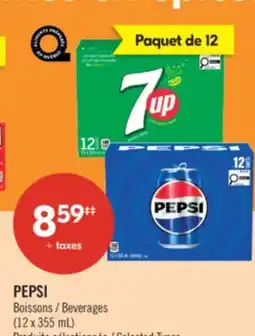 Pharmaprix PEPSI Beverages offer