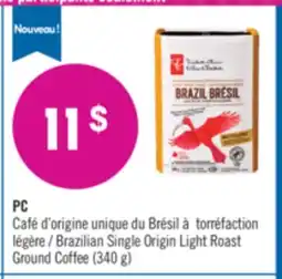 Pharmaprix PC Brazilian Single Origin Light Roast Ground Coffee offer