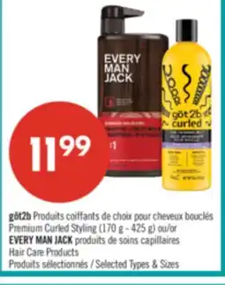 Pharmaprix göt2b Premium Curled Styling (170 g - 425 g) or EVERY MAN JACK Hair Care Products offer