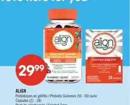 Pharmaprix ALIGN Probiotic Gummies (50 - 60) or Capsules (21 - 28) offer