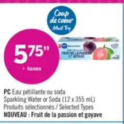 Pharmaprix PC Sparkling Water or Soda offer