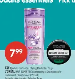 Pharmaprix AXE Styling Products (75 g), L'ORÉAL HAIR EXPERTISE Shampoo or Conditioner (591 mL) offer