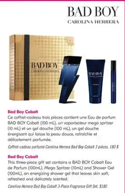 Pharmaprix Carolina Herrera Bad Boy Cobalt 3-Piece Fragrance Gift Set offer