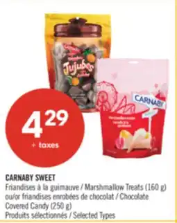 Pharmaprix CARNABY SWEET Marshmallow Treats (160 g) or Chocolate Covered Candy (250 g) offer