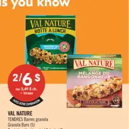 Pharmaprix VAL NATURE TENDRES Granola Bars (5) offer