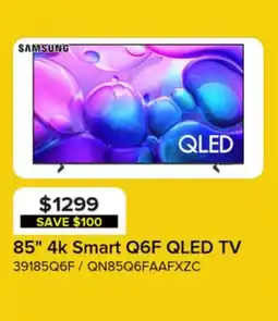 Leon's Samsung 85 4k Smart Q6F QLED TV - QN85Q6FAAFXZC offer