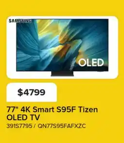 Leon's Samsung 77 4K Smart S95F Tizen OLED TV - QN77S95FAFXZC offer
