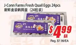 WinCo Food Mart J-Conn Farms Fresh Quail Eggs 24pcs offer