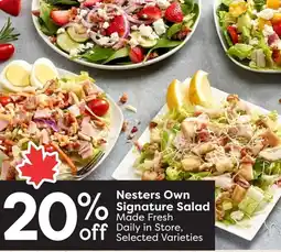 Nesters Market Nesters own signature salad offer