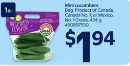Walmart Mini cucumbers offer