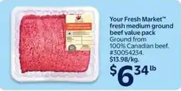 Walmart Your Fresh Market fresh medium ground beef value pack offer
