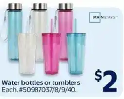 Walmart Water bottles or tumblers offer
