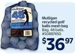 Walmart Mulligan recycled golf balls mesh bag offer
