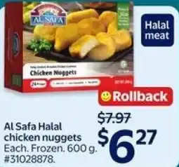 Walmart Al Safa Halal chicken nuggets offer