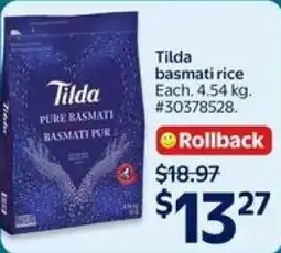 Walmart Tilda basmati rice offer