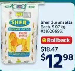 Walmart Sher durum atta offer