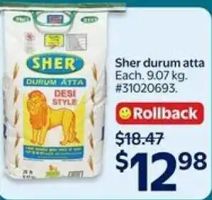 Walmart Sher durum atta offer